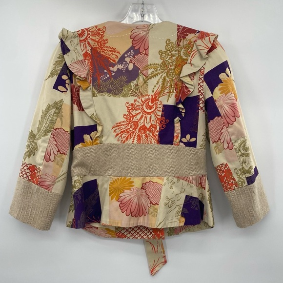 Anthropologie Elevenses Iced Juniper Patchwork Blazer size 8 - Picture 7 of 13